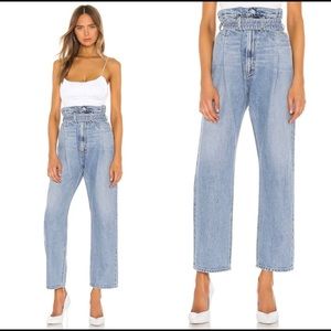 NWT Agolde Reworked 90's Paperbag Jeans.